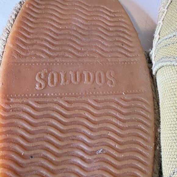 Soludos Women's Tennis Platform Espadrille Lace Up Sneakers Size 8 - Picture 6 of 9